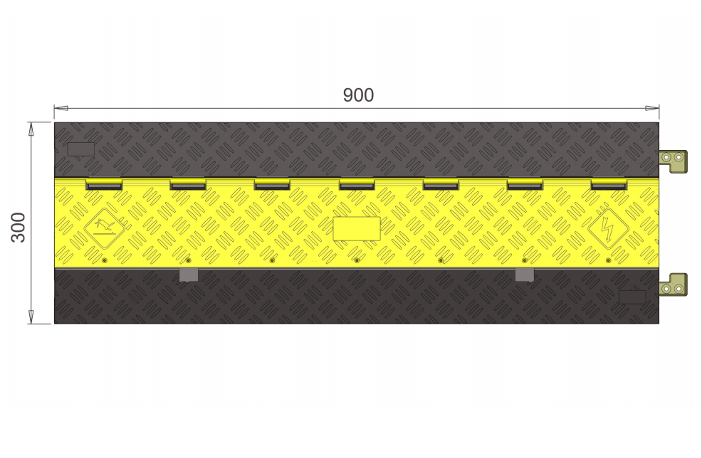 Calha De Fios 5 Vias 30x30 - Protetor De Cabos Para Eventos